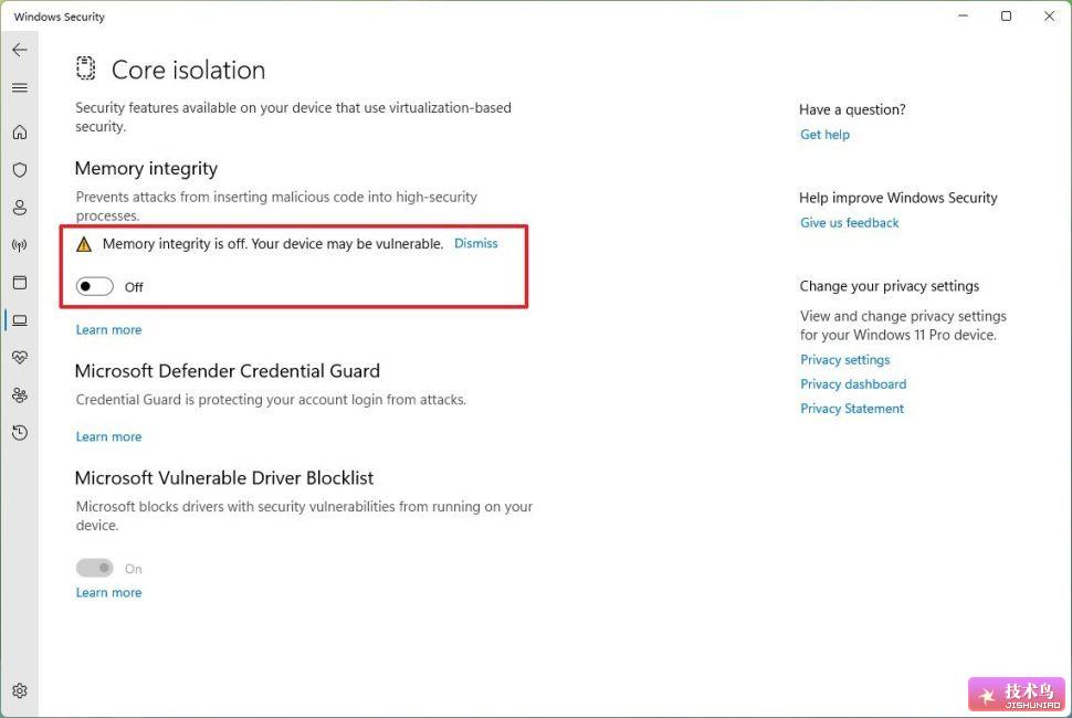 如何在Windows_11上启用核心隔离的内存完整性功能 图4